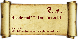 Niedermüller Arnold névjegykártya