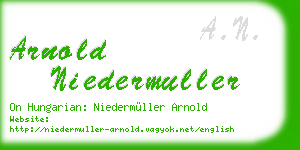 arnold niedermuller business card