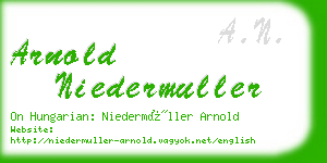 arnold niedermuller business card